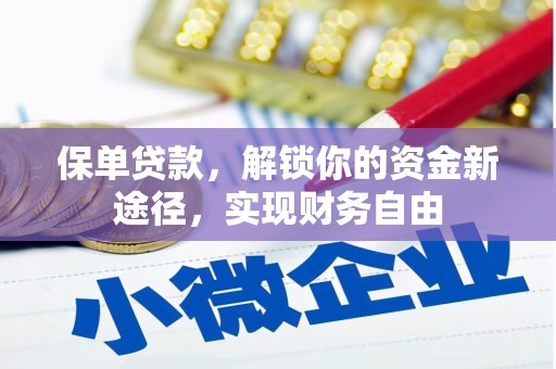 船营保单贷款，解锁你的资金新途径，实现财务自由