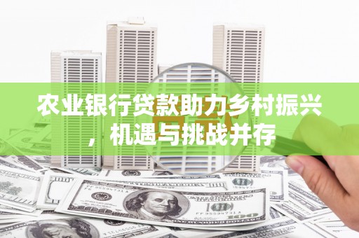 船营农业银行贷款助力乡村振兴，机遇与挑战并存