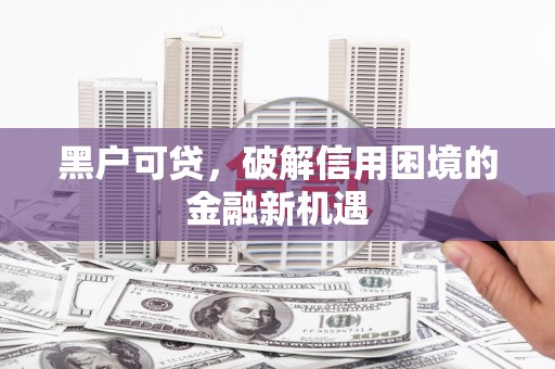 船营黑户可贷，破解信用困境的金融新机遇